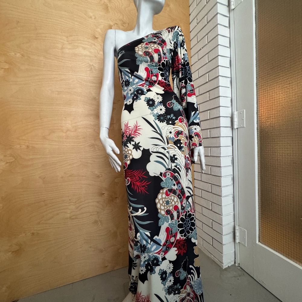 Whimsical off -Shoulder Floral gown